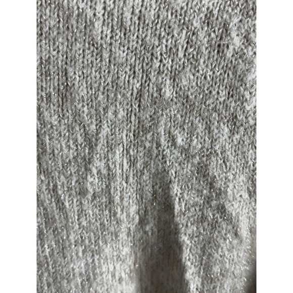 Worthington Turtleneck Sweater Gold Sparkle Size Medium - Picture 3 of 8